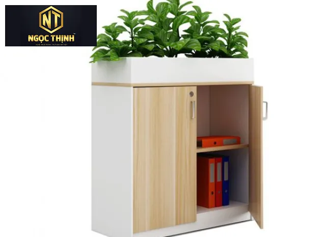 TỦ HỒ SƠ HAI CÁNH CÓ BỒN CÂY